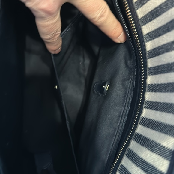 Kate spade navy and cream striped canvas bag - Picture 17 of 17